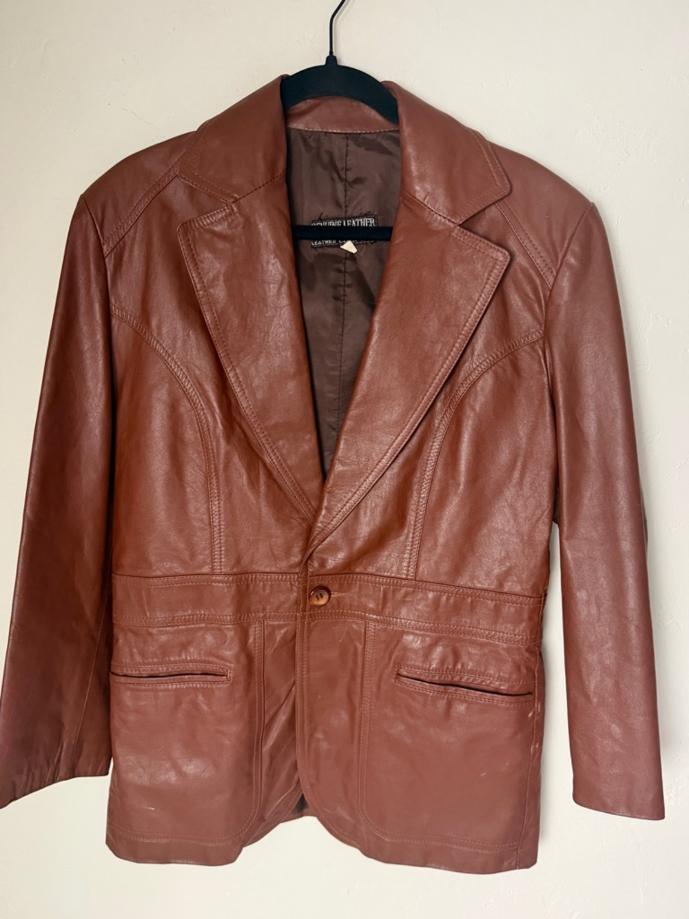 Vintage Leather jacket blazer style